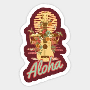 Aloha Ukulele Sticker